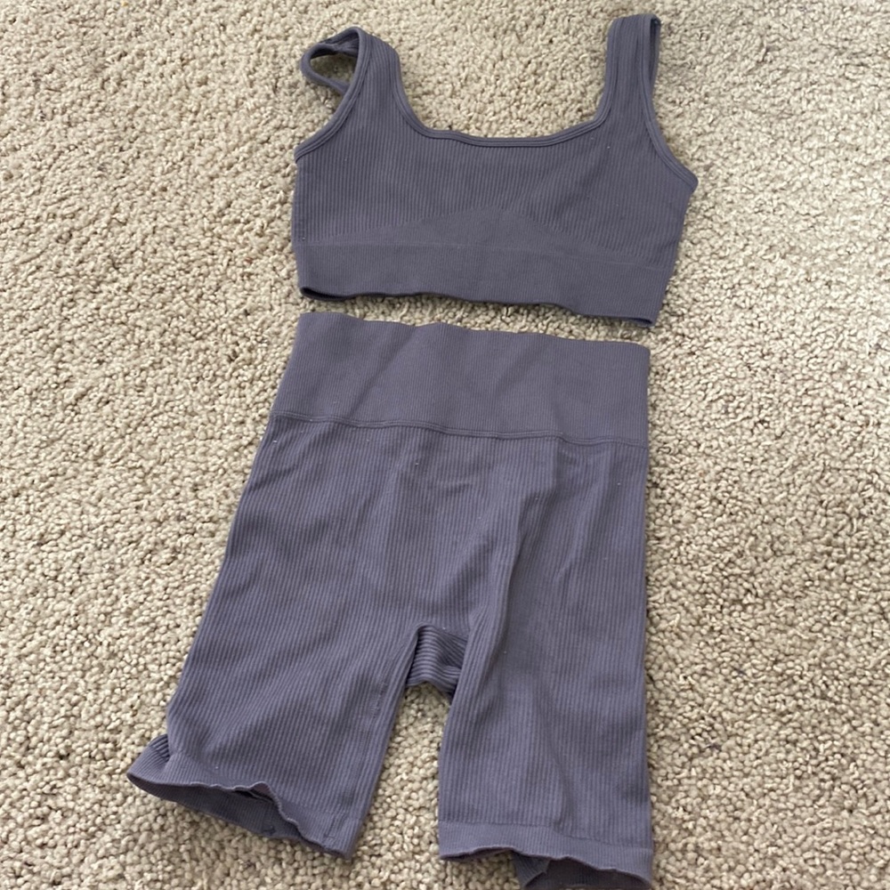 dark grey amazon workout set